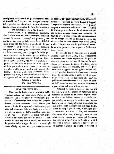 Il democratico imparziale o sia Giornale di Bologna