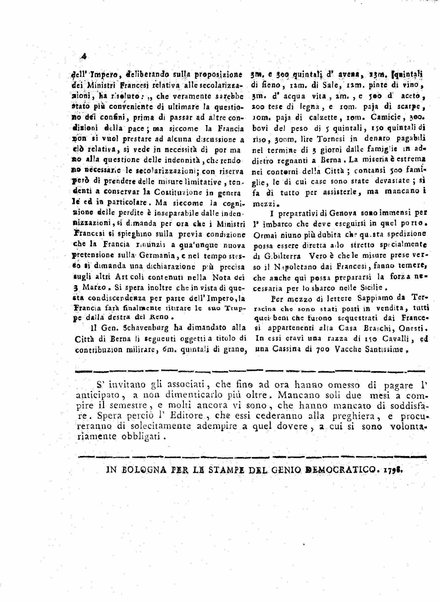 Il democratico imparziale o sia Giornale di Bologna