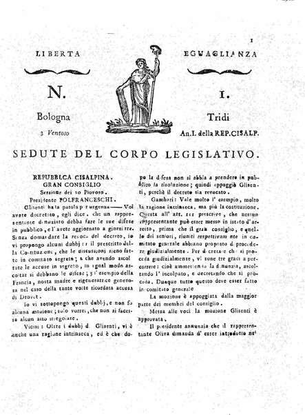 Il democratico imparziale o sia Giornale di Bologna