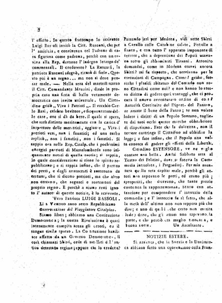 Il democratico imparziale o sia Giornale di Bologna