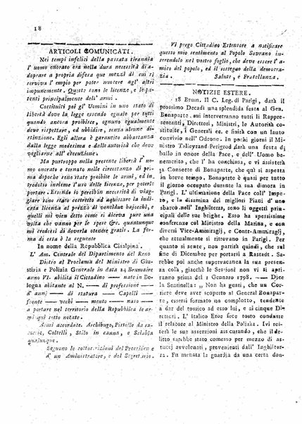 Il democratico imparziale o sia Giornale di Bologna