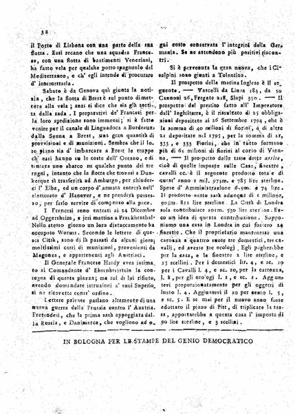 Il democratico imparziale o sia Giornale di Bologna