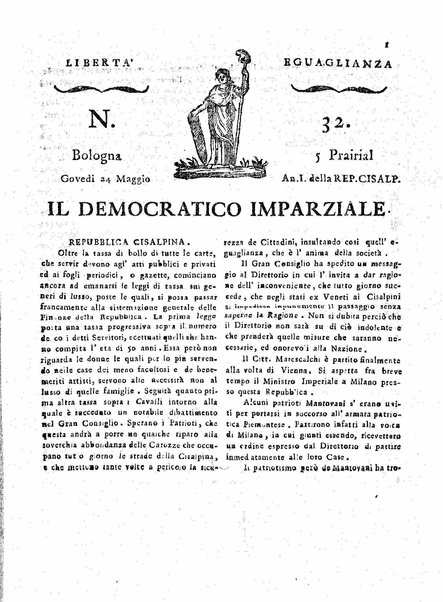 Il democratico imparziale o sia Giornale di Bologna