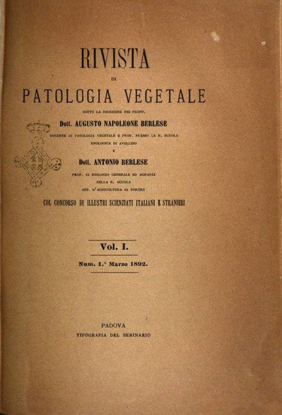 Rivista di patologia vegetale