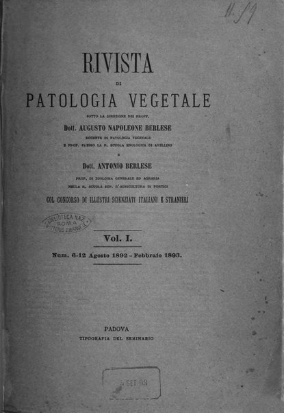 Rivista di patologia vegetale