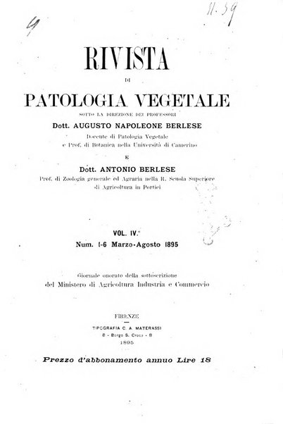 Rivista di patologia vegetale