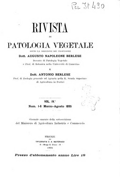 Rivista di patologia vegetale