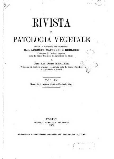 Rivista di patologia vegetale