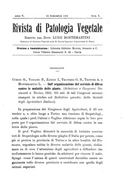 Rivista di patologia vegetale