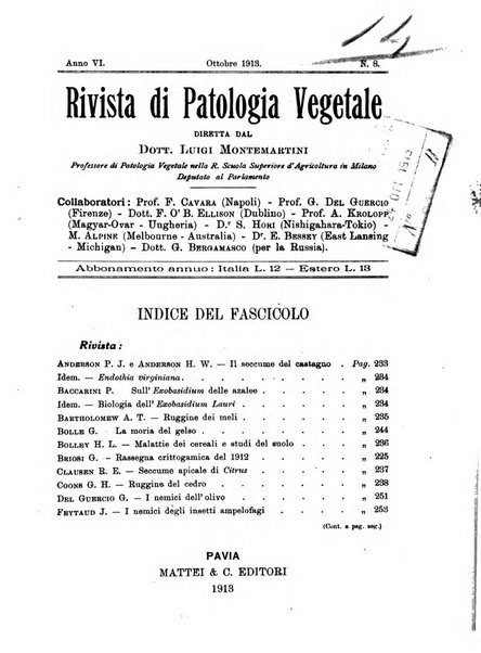 Rivista di patologia vegetale