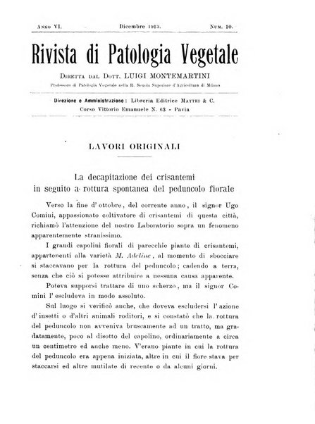 Rivista di patologia vegetale