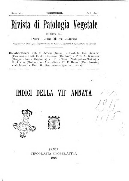 Rivista di patologia vegetale