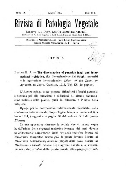 Rivista di patologia vegetale