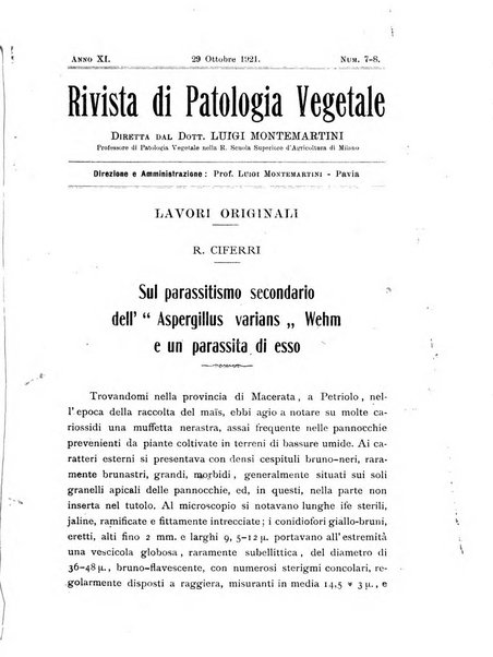 Rivista di patologia vegetale