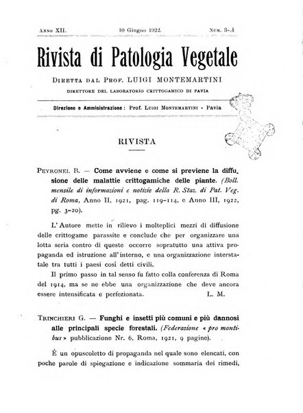 Rivista di patologia vegetale