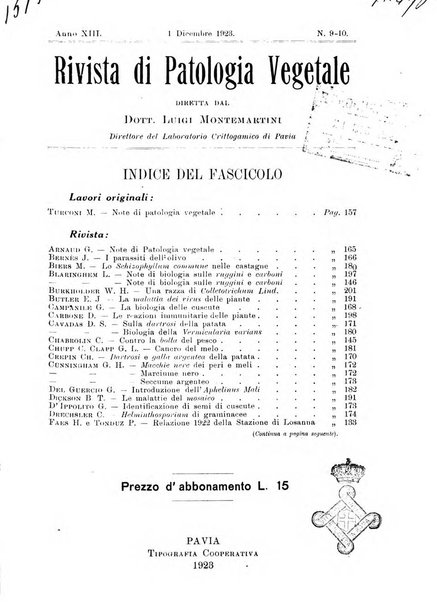 Rivista di patologia vegetale