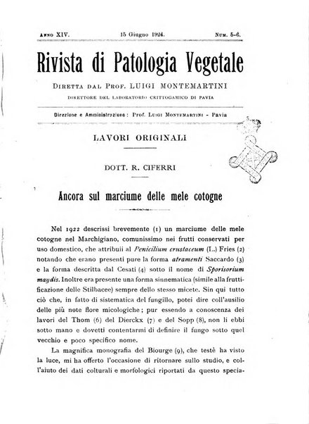 Rivista di patologia vegetale