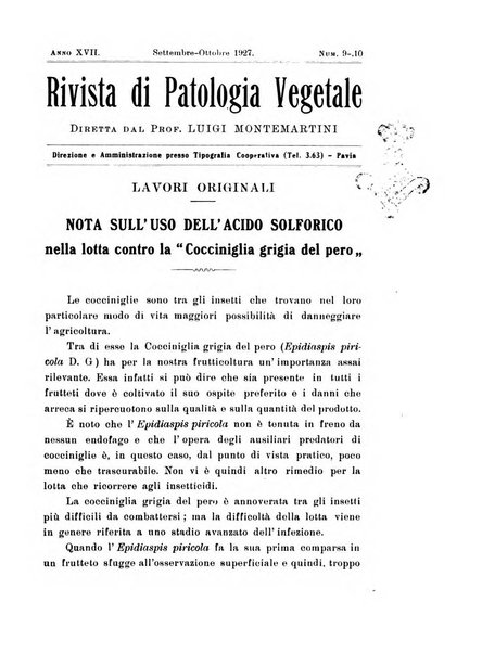 Rivista di patologia vegetale