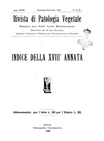 Rivista di patologia vegetale