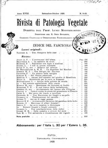 Rivista di patologia vegetale