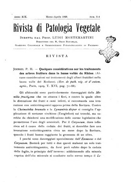 Rivista di patologia vegetale