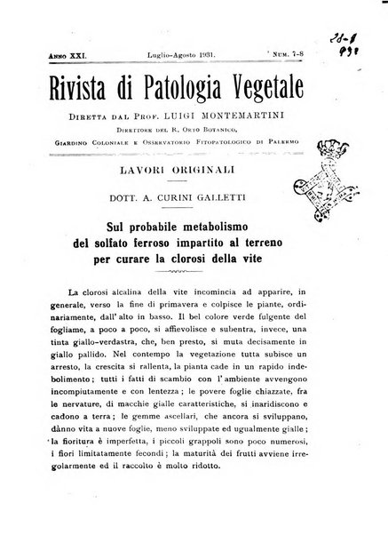 Rivista di patologia vegetale