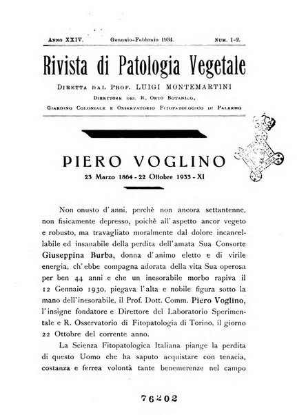 Rivista di patologia vegetale