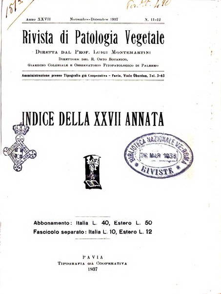 Rivista di patologia vegetale