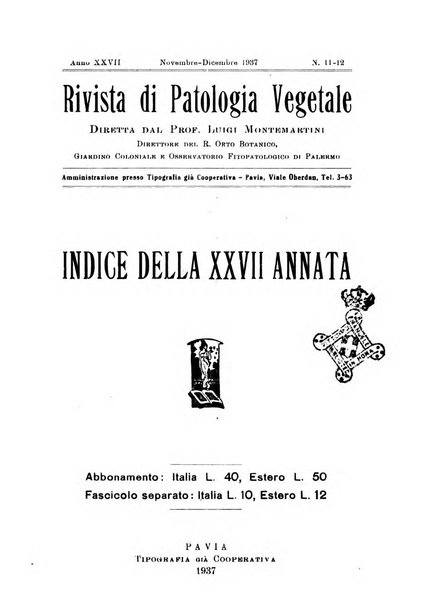 Rivista di patologia vegetale