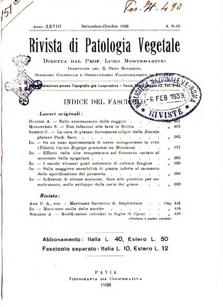 Rivista di patologia vegetale