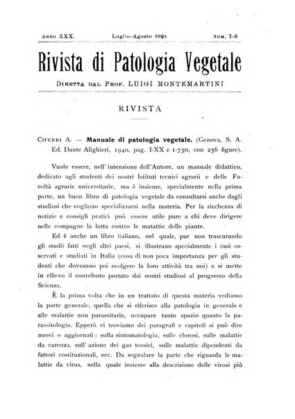 Rivista di patologia vegetale