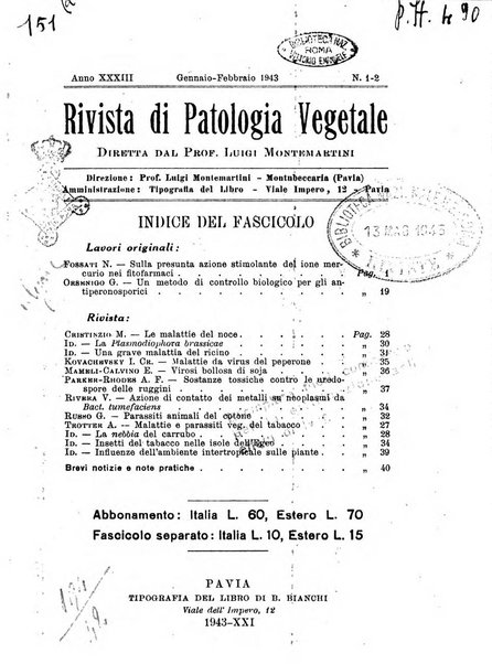 Rivista di patologia vegetale