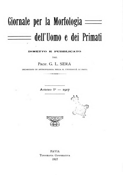 Giornale per la morfologia dell'uomo e dei primati