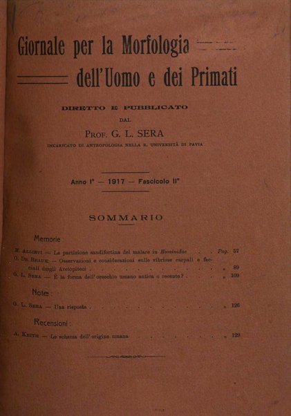 Giornale per la morfologia dell'uomo e dei primati