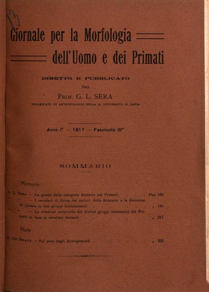 Giornale per la morfologia dell'uomo e dei primati