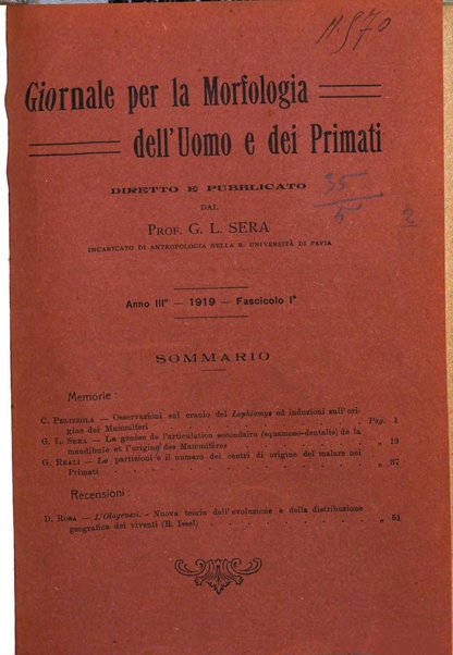 Giornale per la morfologia dell'uomo e dei primati