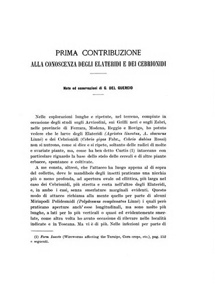 Redia giornale di entomologia pubblicato dalla R. Stazione di entomologia agraria