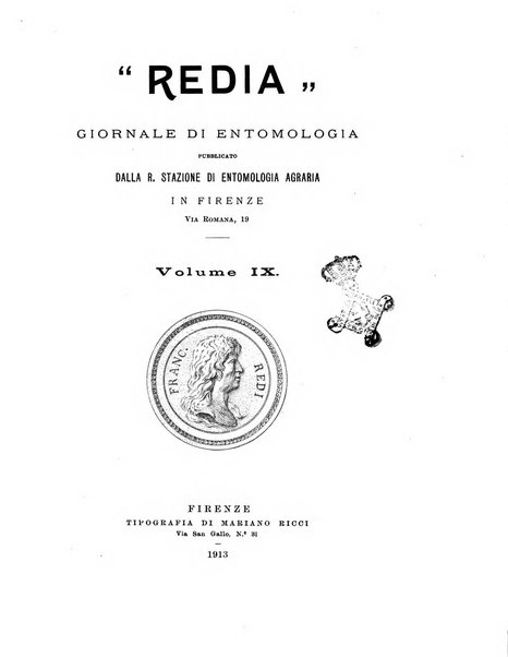 Redia giornale di entomologia pubblicato dalla R. Stazione di entomologia agraria