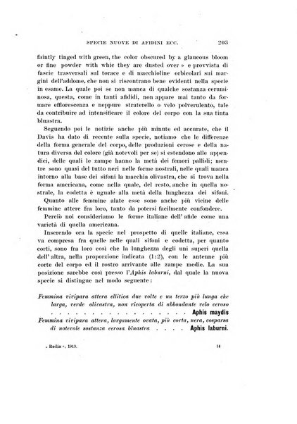 Redia giornale di entomologia pubblicato dalla R. Stazione di entomologia agraria