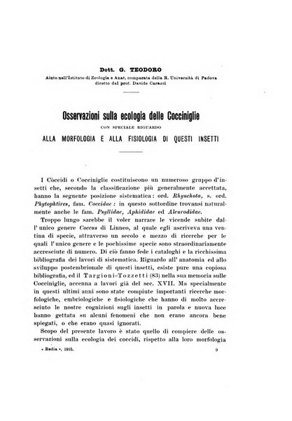 Redia giornale di entomologia pubblicato dalla R. Stazione di entomologia agraria