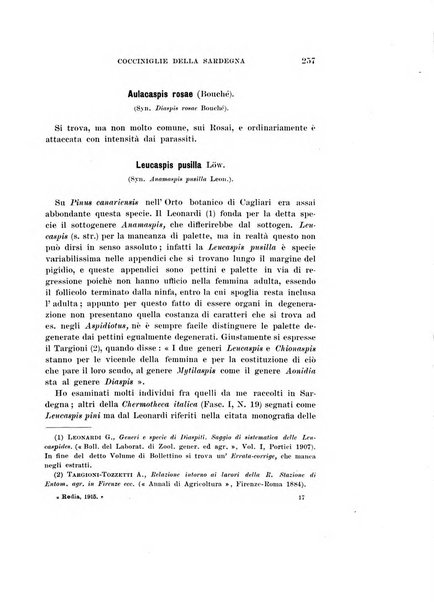 Redia giornale di entomologia pubblicato dalla R. Stazione di entomologia agraria