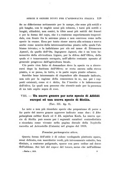 Redia giornale di entomologia pubblicato dalla R. Stazione di entomologia agraria