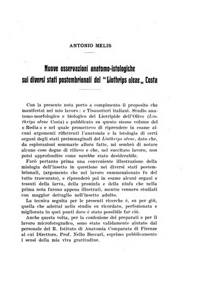 Redia giornale di entomologia pubblicato dalla R. Stazione di entomologia agraria