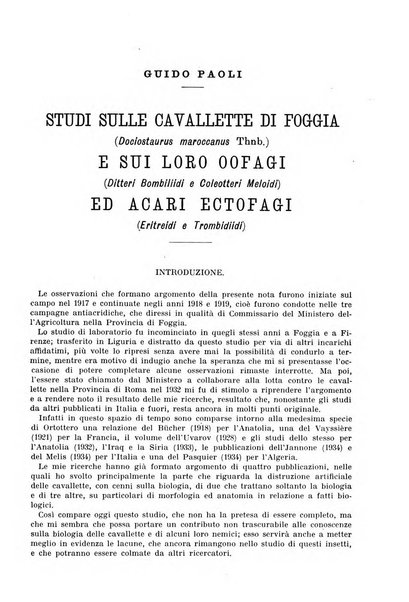 Redia giornale di entomologia pubblicato dalla R. Stazione di entomologia agraria