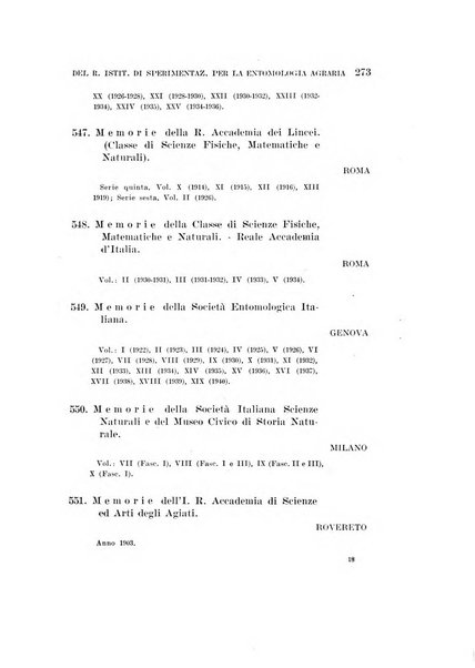 Redia giornale di entomologia pubblicato dalla R. Stazione di entomologia agraria