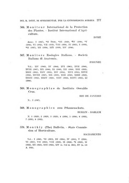 Redia giornale di entomologia pubblicato dalla R. Stazione di entomologia agraria