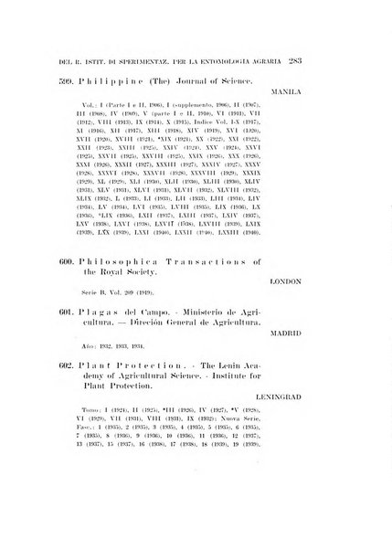 Redia giornale di entomologia pubblicato dalla R. Stazione di entomologia agraria