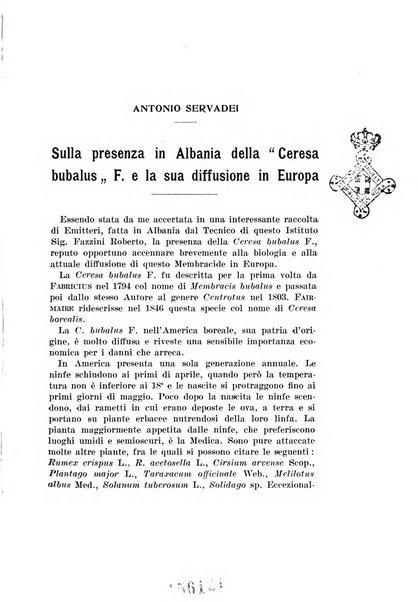 Redia giornale di entomologia pubblicato dalla R. Stazione di entomologia agraria