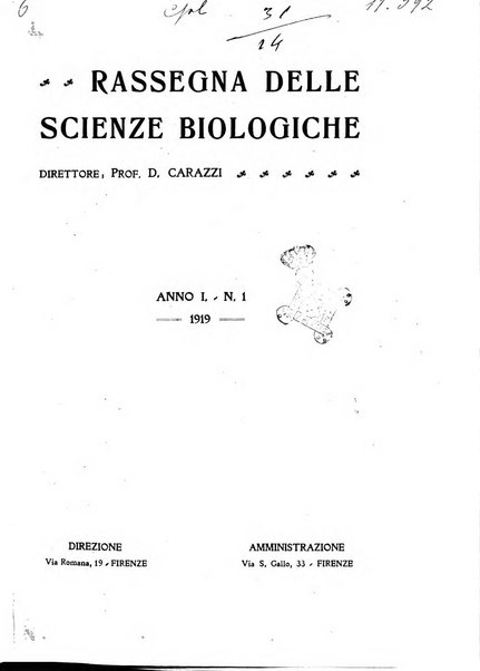 Rassegna delle scienze biologiche