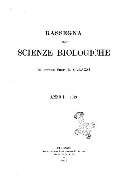 Rassegna delle scienze biologiche